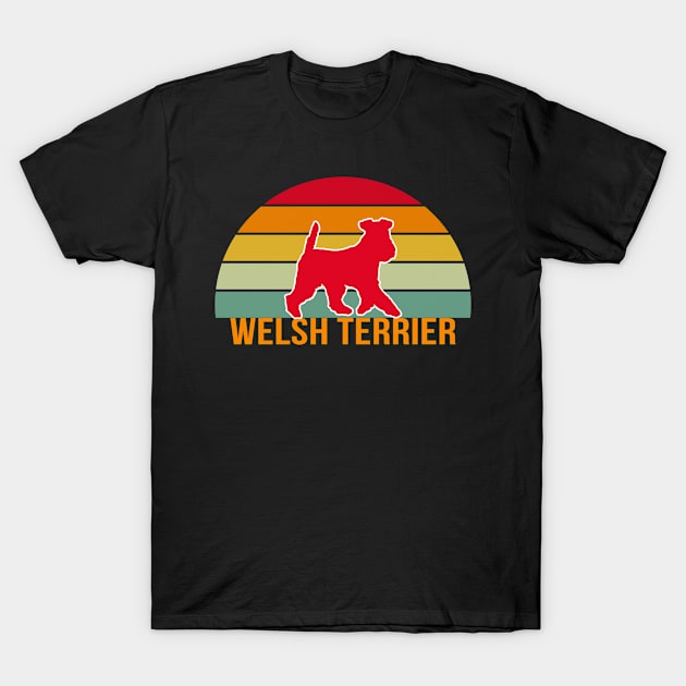 Welsh Terrier Vintage Silhouette T-Shirt by seifou252017